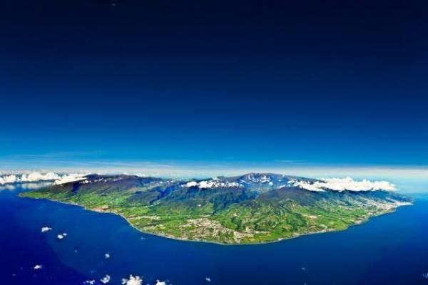 Panoramiczny widok Reunionu